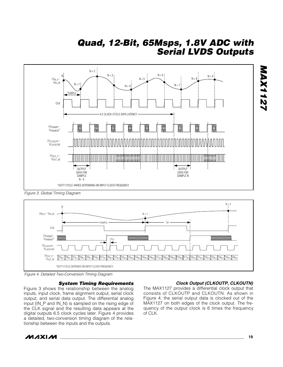 System timing requirements | Rainbow Electronics MAX1127 User Manual | Page 19 / 25