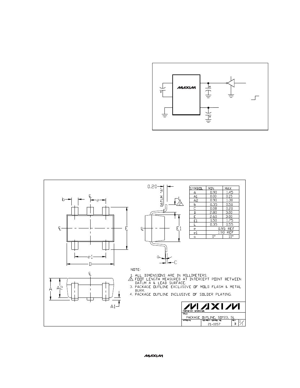 Chip information, Package information | Rainbow Electronics MAX871 User Manual | Page 8 / 8