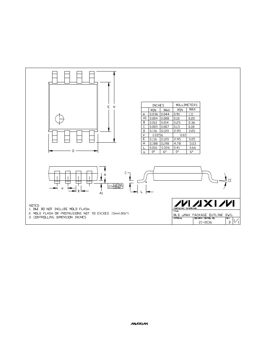 Package information (continued) | Rainbow Electronics MAX550A User Manual | Page 16 / 16