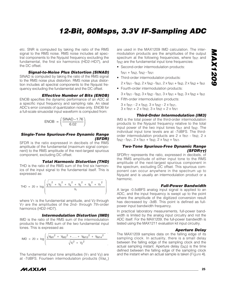 Rainbow Electronics MAX1209 User Manual | Page 25 / 27