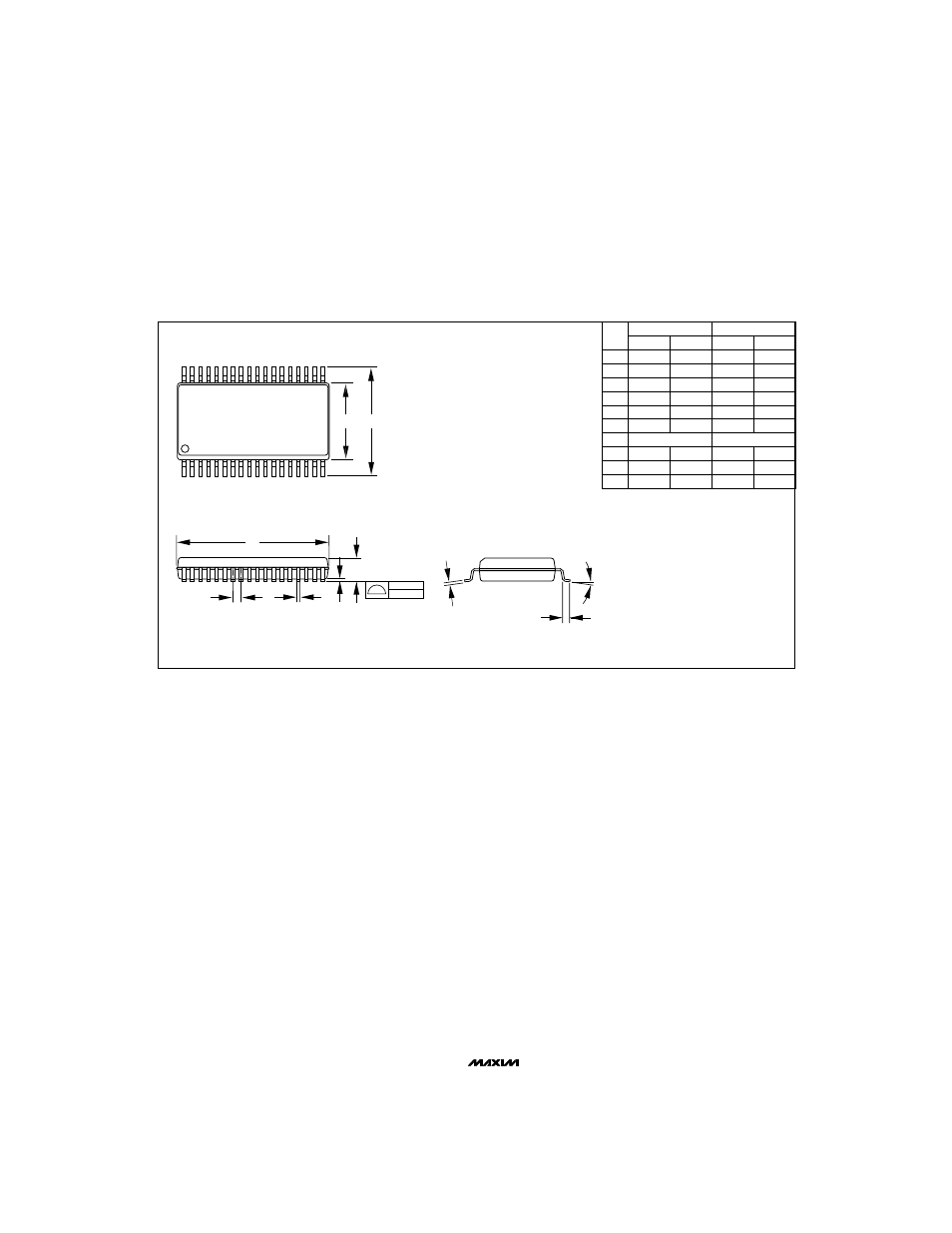 Max781 pda/hand-held computer power controller, Package information, Pin plastic shrink small-outline package | Rainbow Electronics MAX781 User Manual | Page 24 / 24