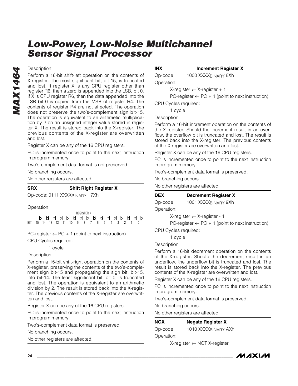 Rainbow Electronics MAX1464 User Manual | Page 24 / 47
