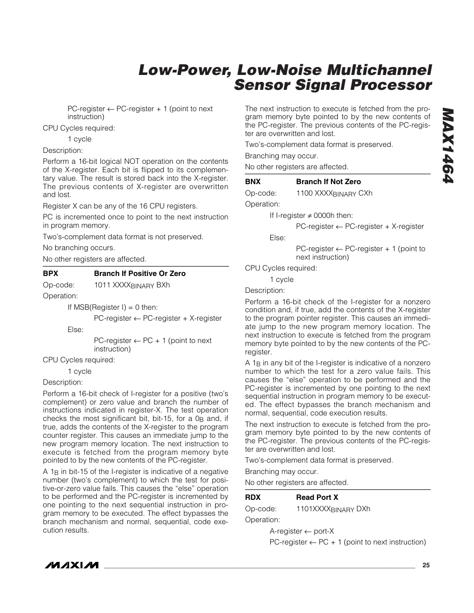 Rainbow Electronics MAX1464 User Manual | Page 25 / 47