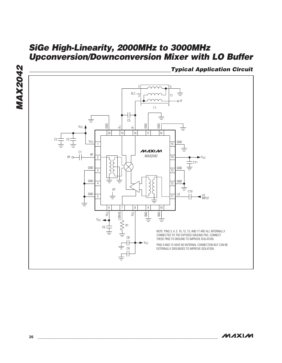 Typical application circuit | Rainbow Electronics MAX2042 User Manual | Page 26 / 27