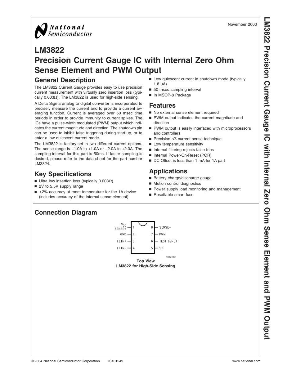 Rainbow Electronics LM3822 User Manual | 13 pages