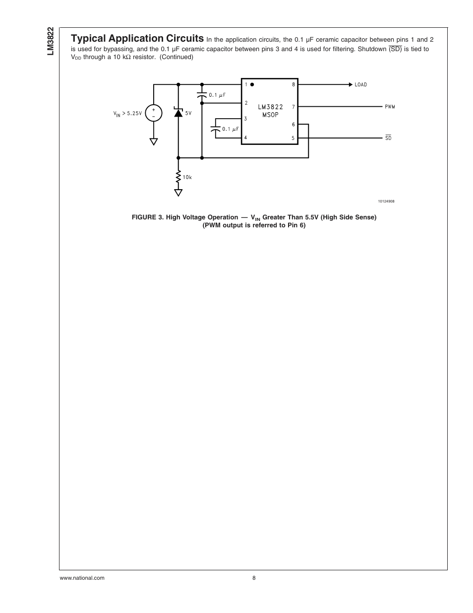 Typical application circuits, Lm3822 | Rainbow Electronics LM3822 User Manual | Page 8 / 13