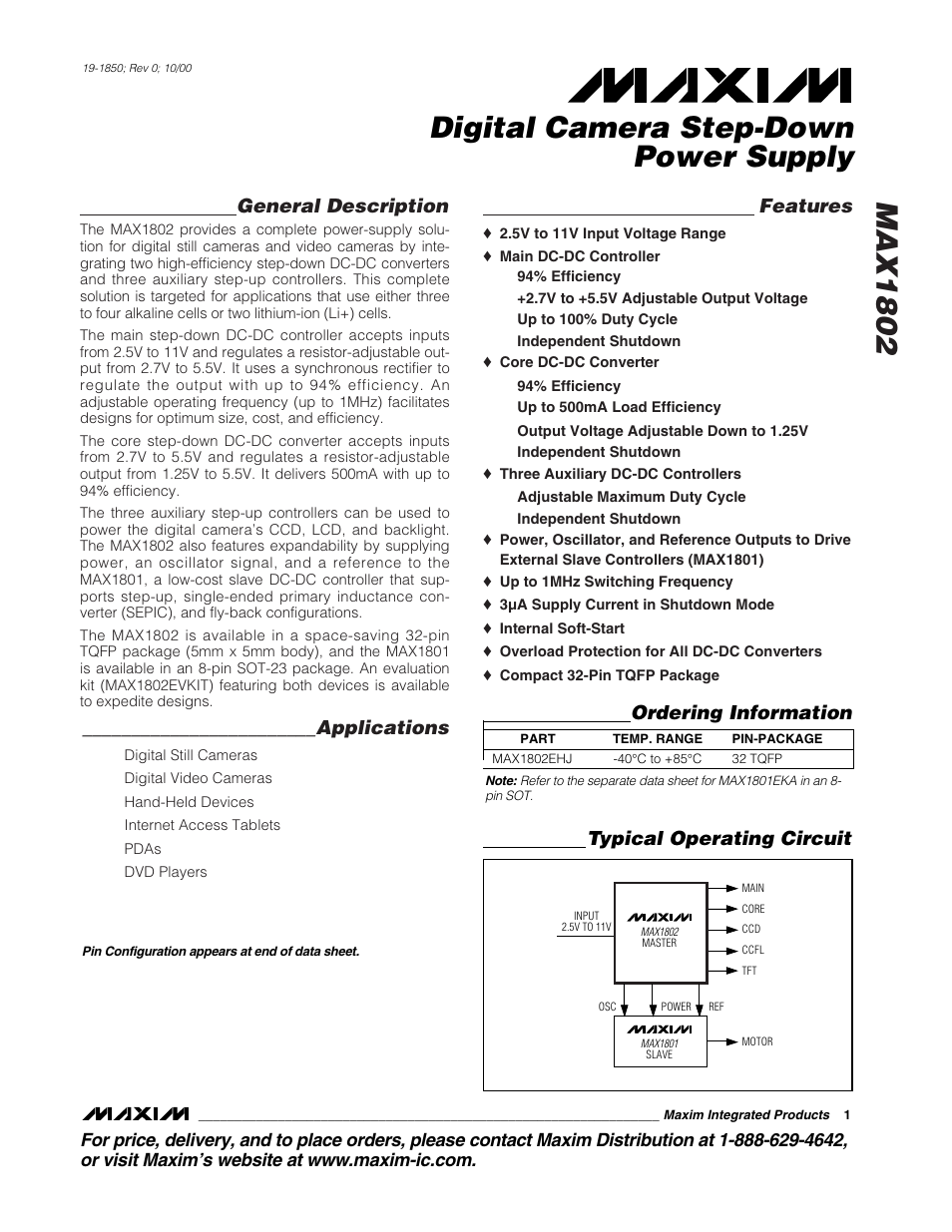 Rainbow Electronics MAX1802 User Manual | 28 pages