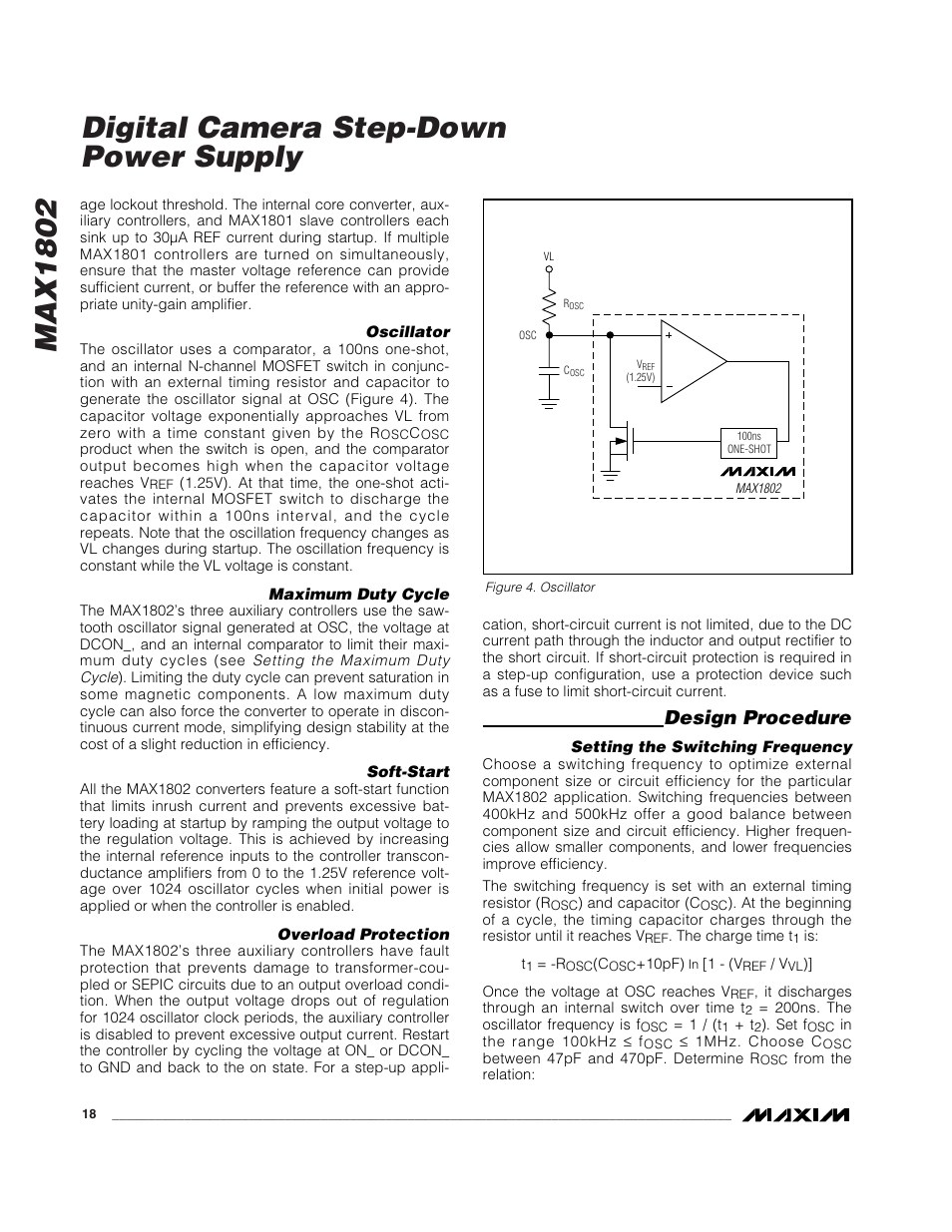 Max1802 digital camera step-down power supply, Design procedure | Rainbow Electronics MAX1802 User Manual | Page 18 / 28