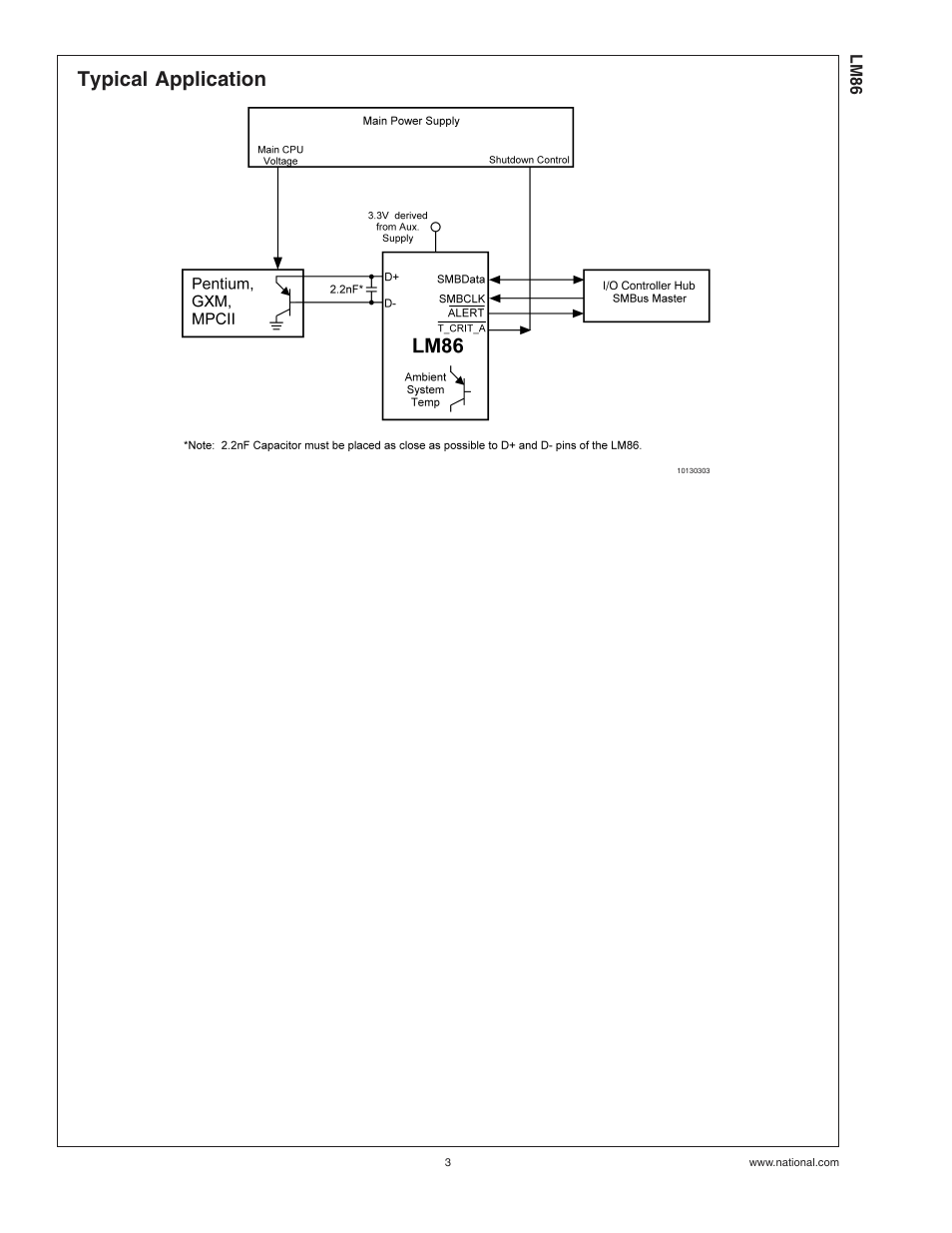 Typical application | Rainbow Electronics LM86 User Manual | Page 3 / 21