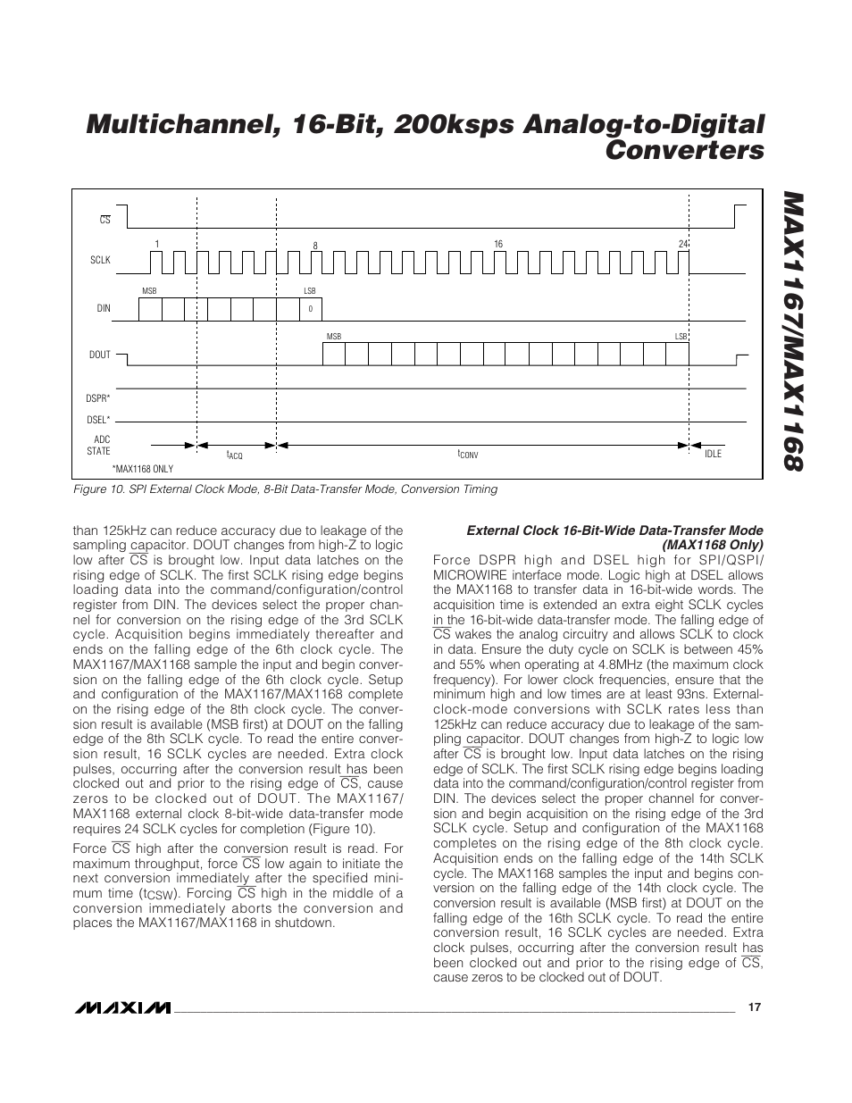 Rainbow Electronics MAX1168 User Manual | Page 17 / 30