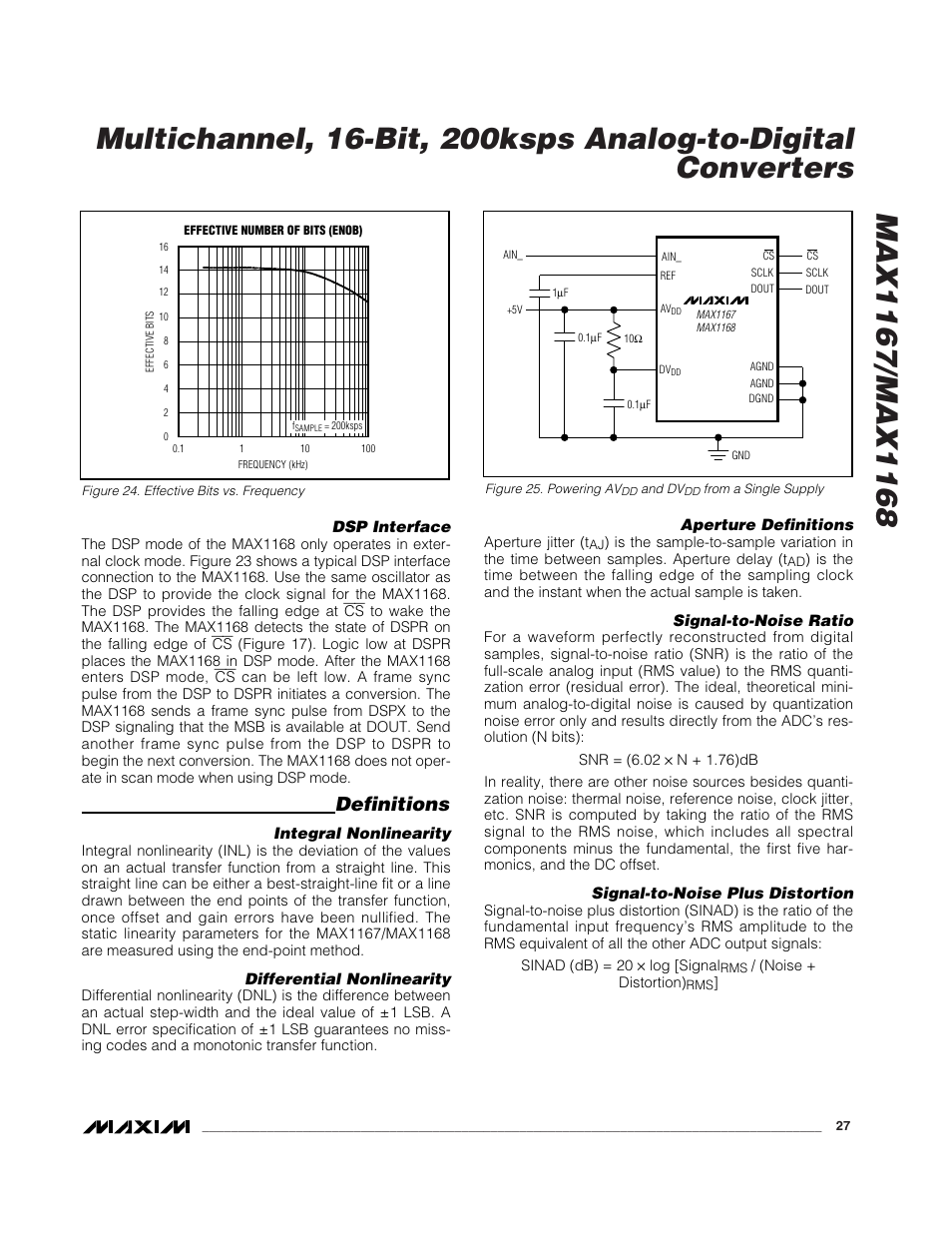 Definitions | Rainbow Electronics MAX1168 User Manual | Page 27 / 30