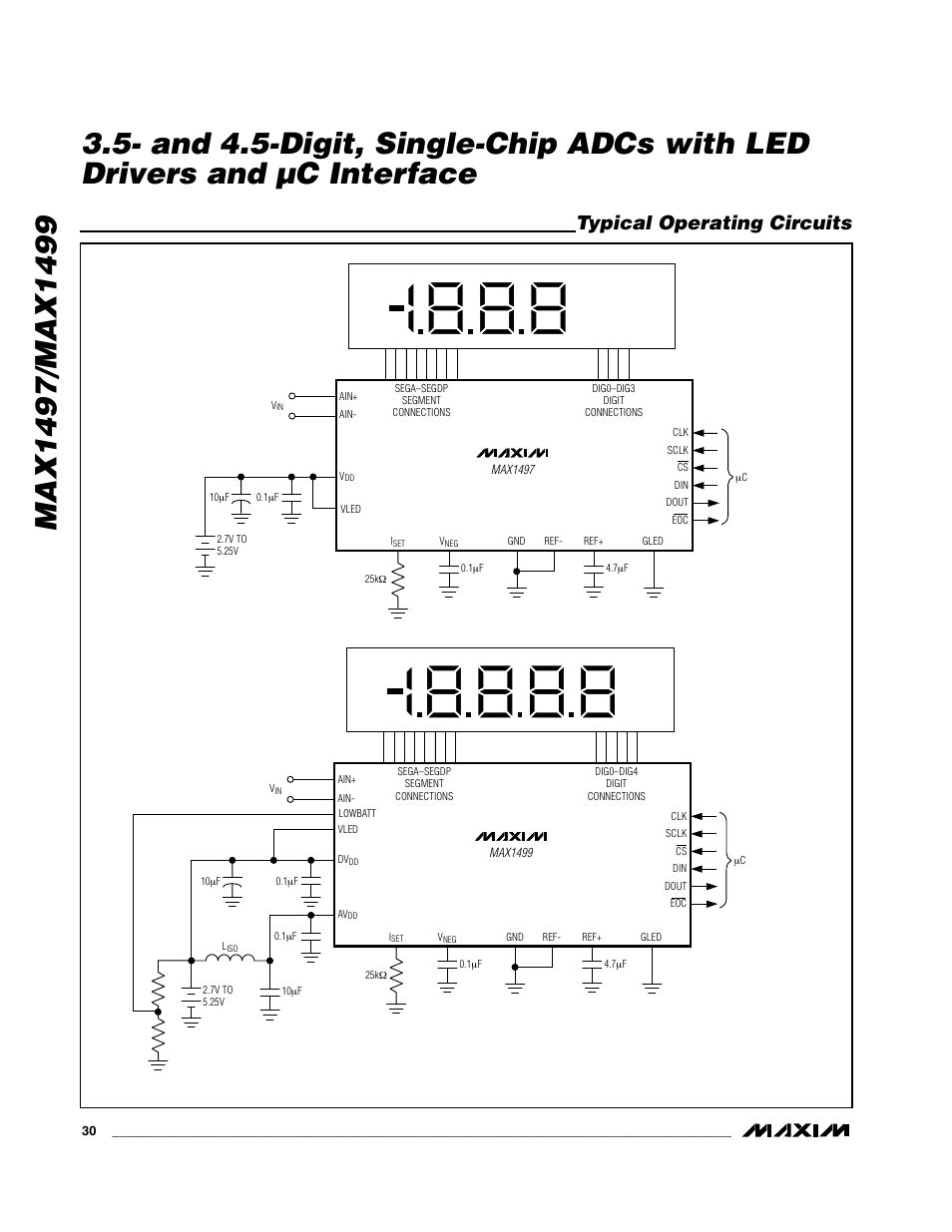 Typical operating circuits | Rainbow Electronics MAX1499 User Manual | Page 30 / 33