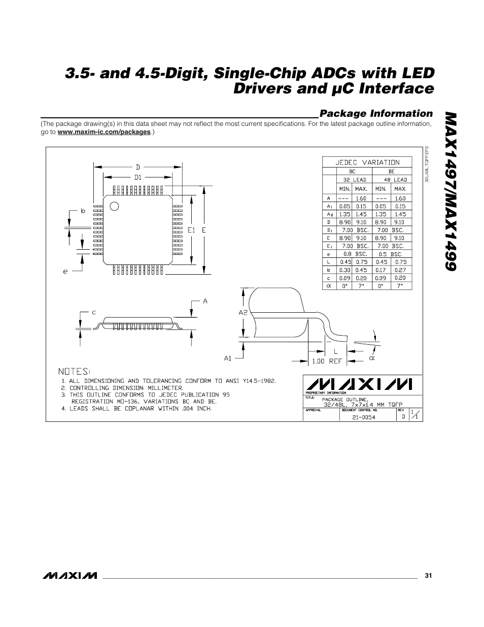 Rainbow Electronics MAX1499 User Manual | Page 31 / 33