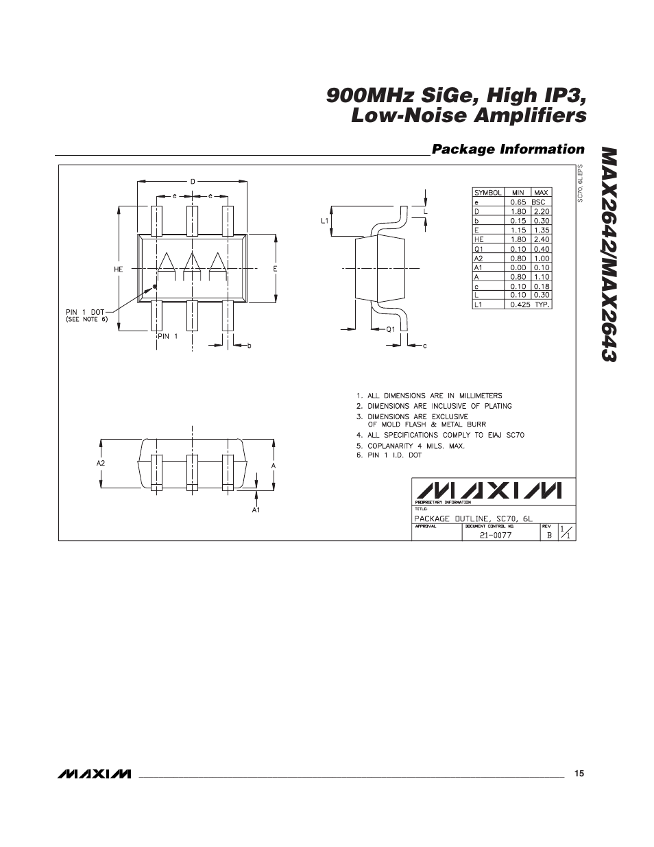 Rainbow Electronics MAX2643 User Manual | Page 15 / 16