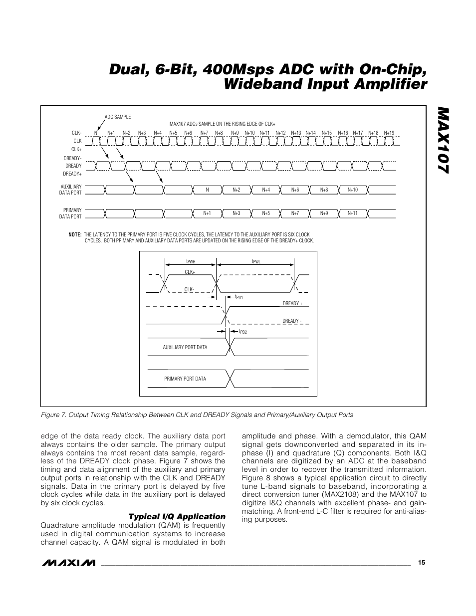 Typical i/q application | Rainbow Electronics MAX107 User Manual | Page 15 / 21