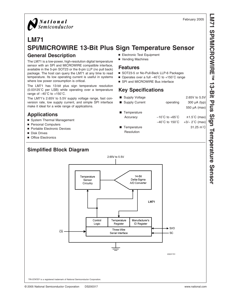 Rainbow Electronics LM71 User Manual | 13 pages