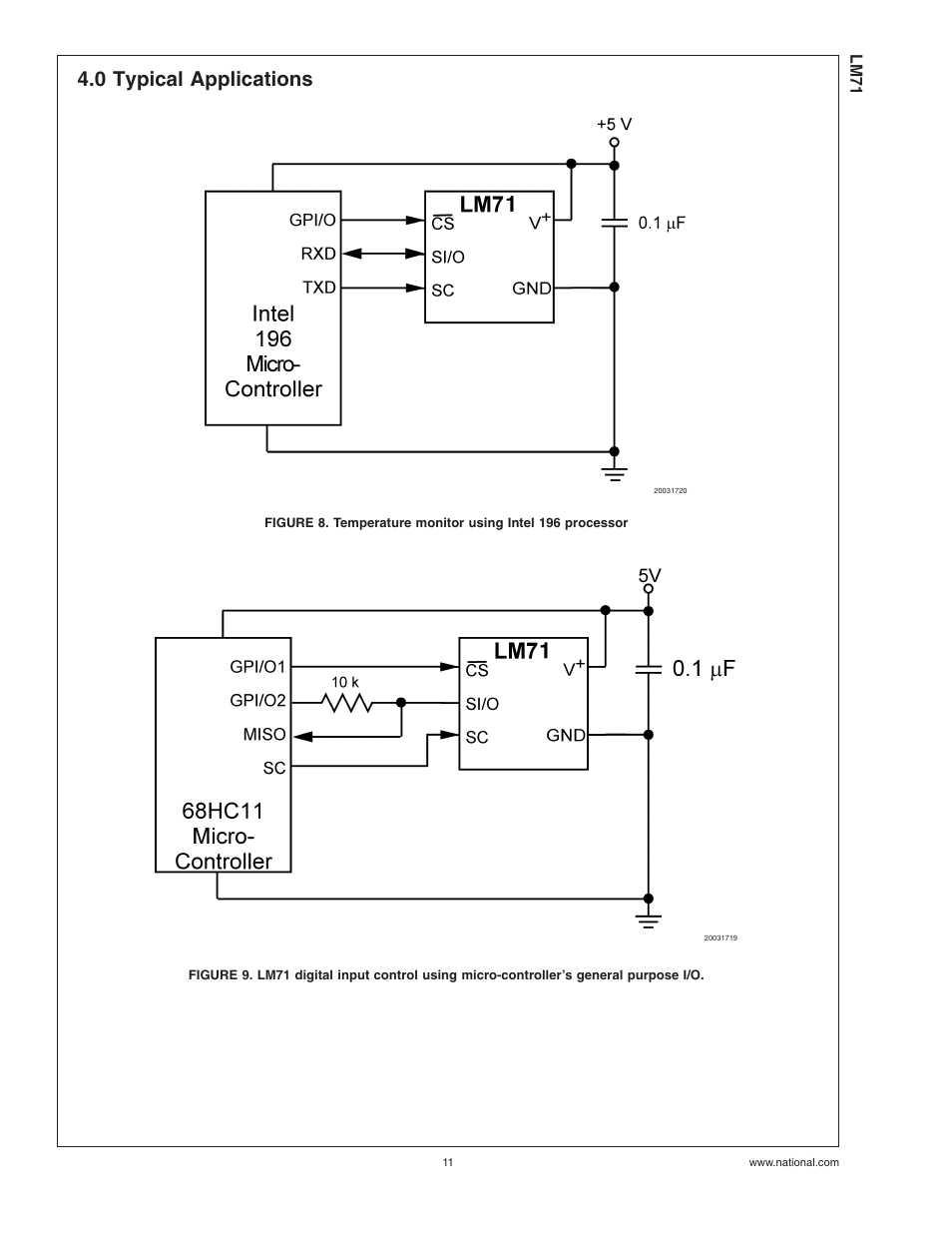 0 typical applications, Lm71 | Rainbow Electronics LM71 User Manual | Page 11 / 13