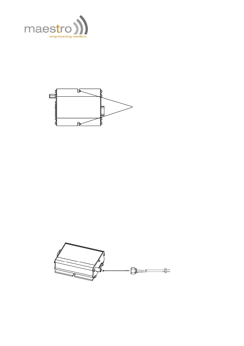 Chapter 2: installation, Mounting the modem, Install the sim card | Connect the external antenna (sma type) | Rainbow Electronics FARGO MAESTRO 100 (with TCP_IP) User Manual | Page 9 / 16