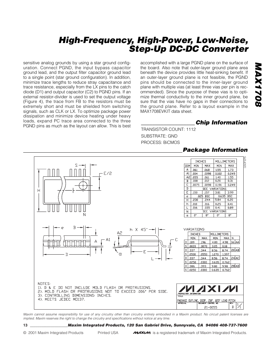 Rainbow Electronics MAX1708 User Manual | Page 13 / 13