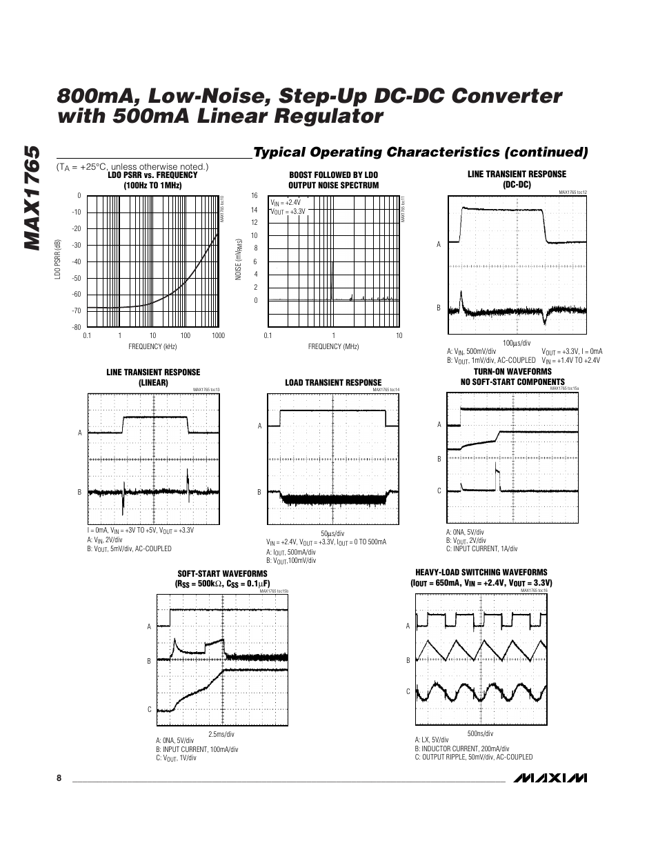 Typical operating characteristics (continued) | Rainbow Electronics MAX1765 User Manual | Page 8 / 19