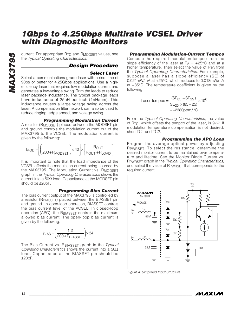 Design procedure | Rainbow Electronics MAX3795 User Manual | Page 12 / 15