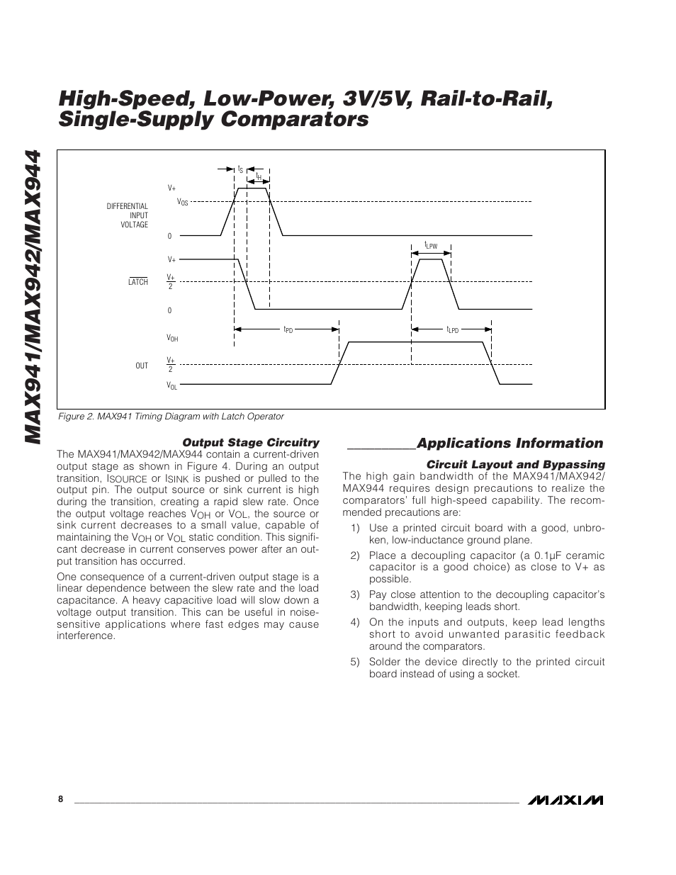 Applications information | Rainbow Electronics MAX944 User Manual | Page 8 / 11