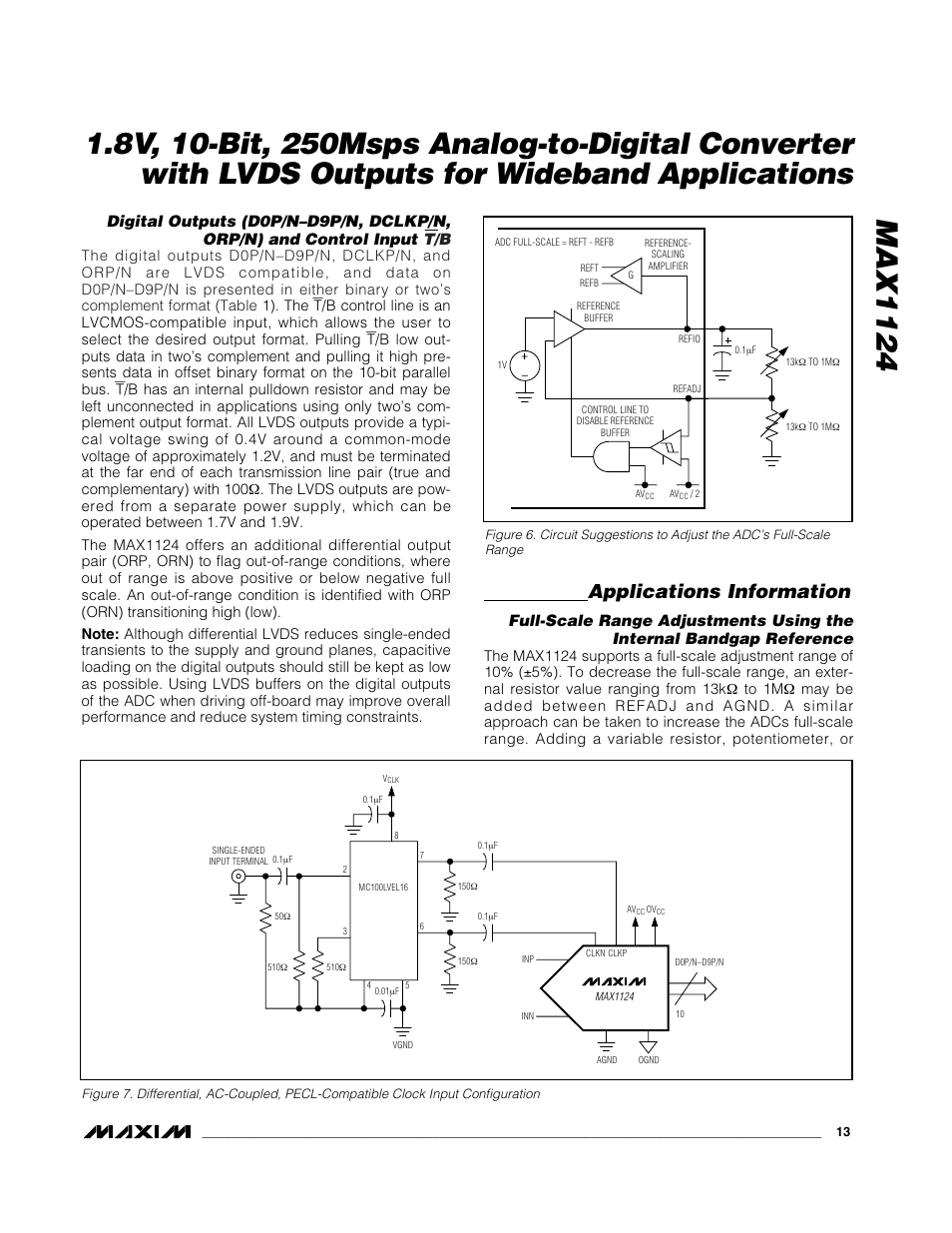 Applications information | Rainbow Electronics MAX1124 User Manual | Page 13 / 17