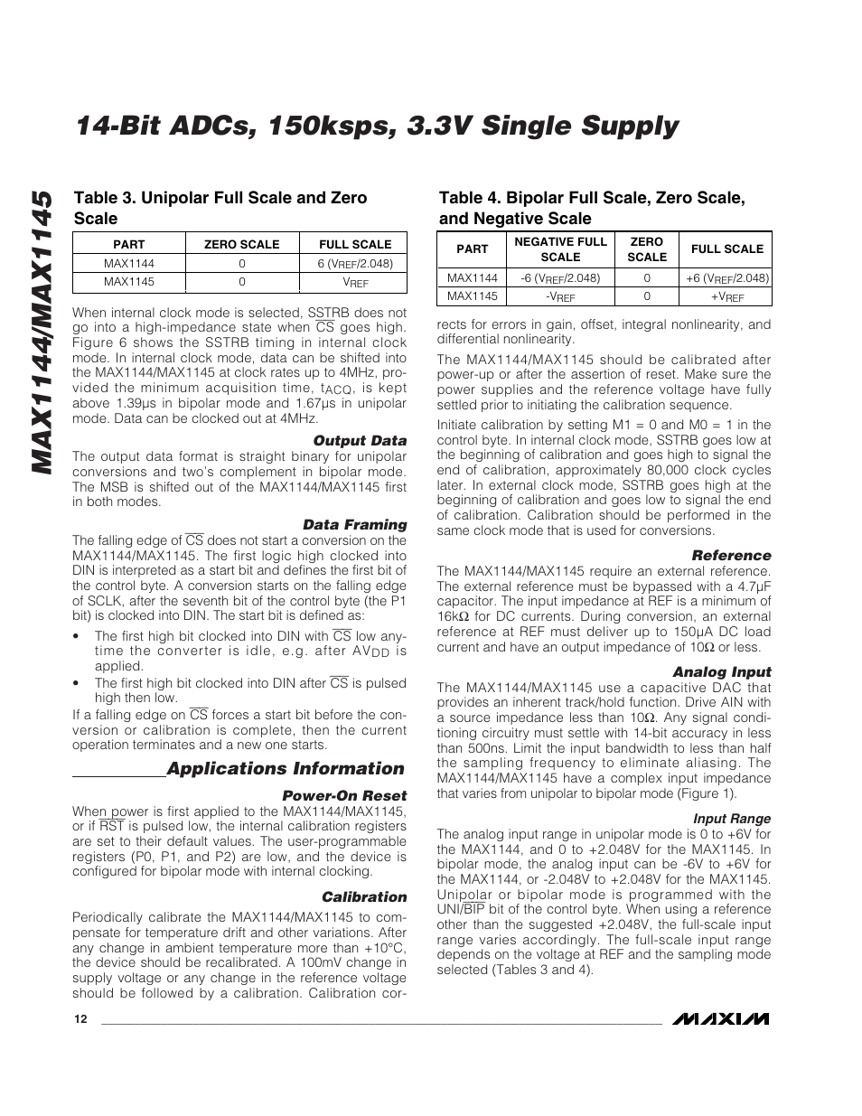 Applications information | Rainbow Electronics MAX1145 User Manual | Page 12 / 18