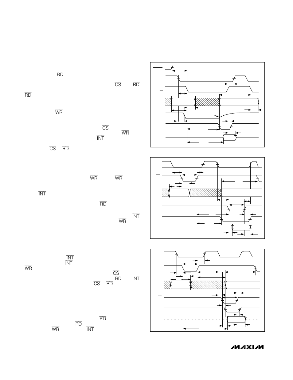 Read mode (mode = 0), Write-read mode (mode = 1), Using internal delay | Fastest conversion: reading before delay | Rainbow Electronics MAX117 User Manual | Page 8 / 12