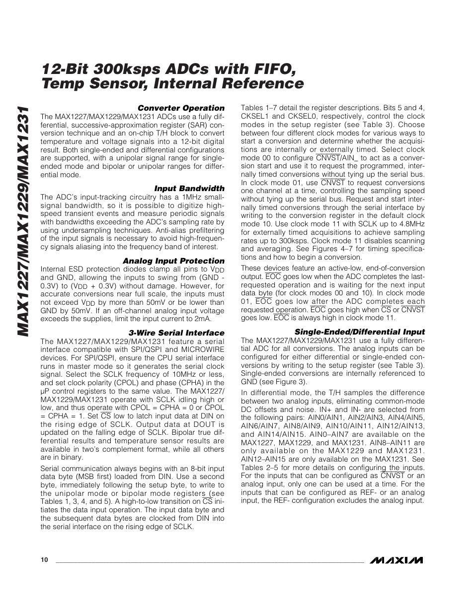 Rainbow Electronics MAX1231 User Manual | Page 10 / 24