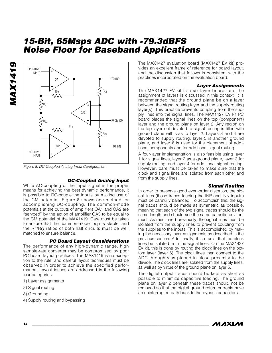 Rainbow Electronics MAX1419 User Manual | Page 14 / 18