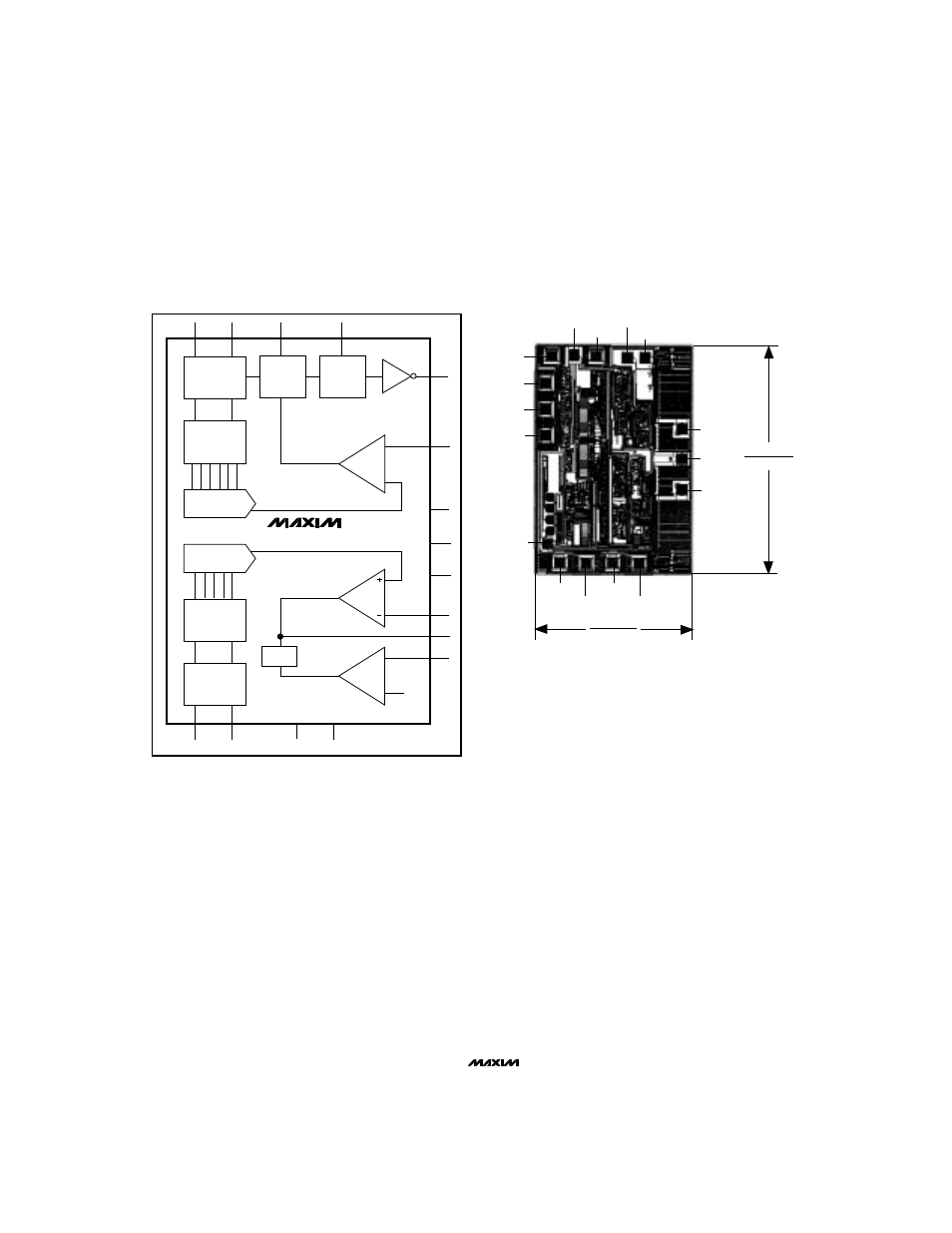 Block diagram, Chip topography | Rainbow Electronics MAX754 User Manual | Page 16 / 16