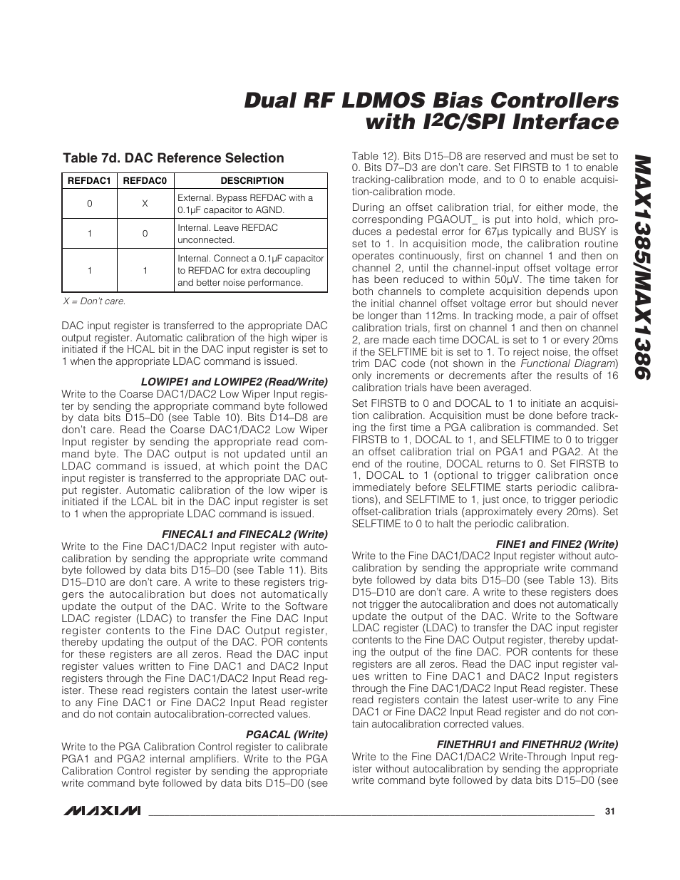 C/spi interface | Rainbow Electronics MAX1386 User Manual | Page 31 / 52