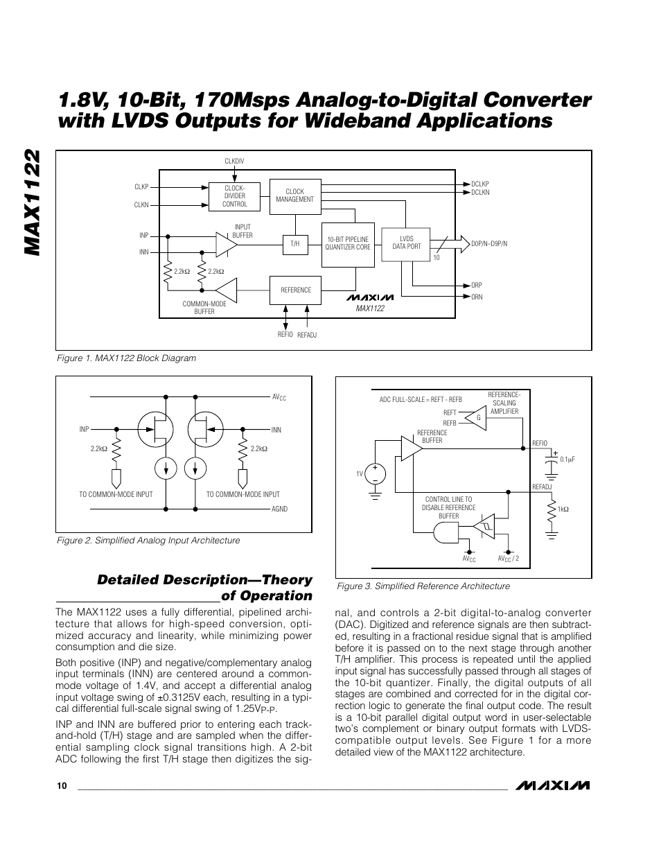 Max1122, Detailed description—theory of operation | Rainbow Electronics MAX1122 User Manual | Page 10 / 17