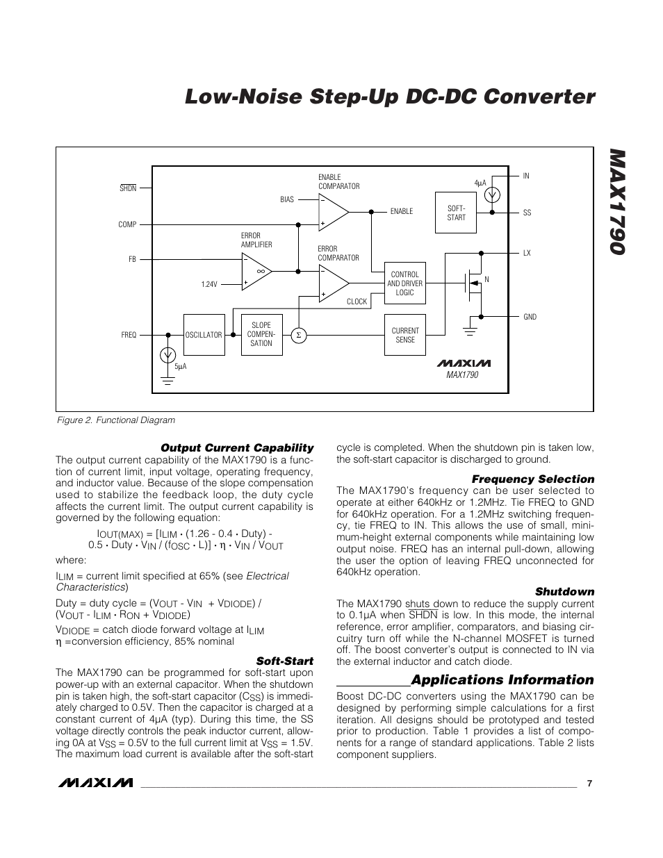 Max1790 low-noise step-up dc-dc converter, Applications information | Rainbow Electronics MAX1790 User Manual | Page 7 / 12