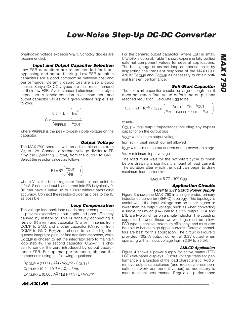 Max1790 low-noise step-up dc-dc converter | Rainbow Electronics MAX1790 User Manual | Page 9 / 12