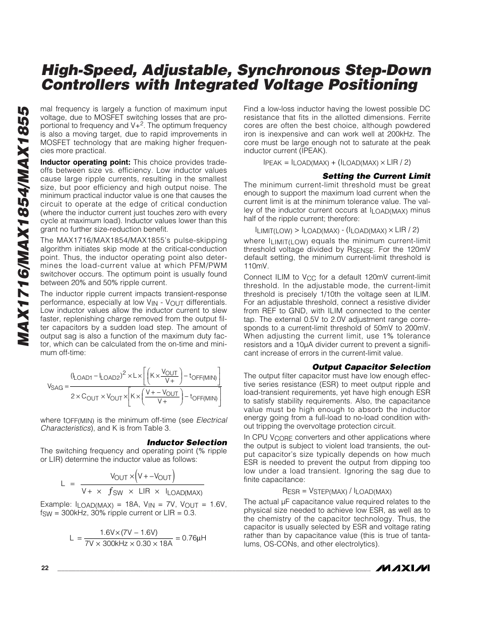 Rainbow Electronics MAX1855 User Manual | Page 22 / 33