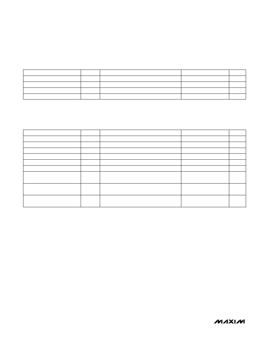 Timing characteristics—max1611, Timing characteristics—max1610 | Rainbow Electronics MAX1611 User Manual | Page 4 / 20