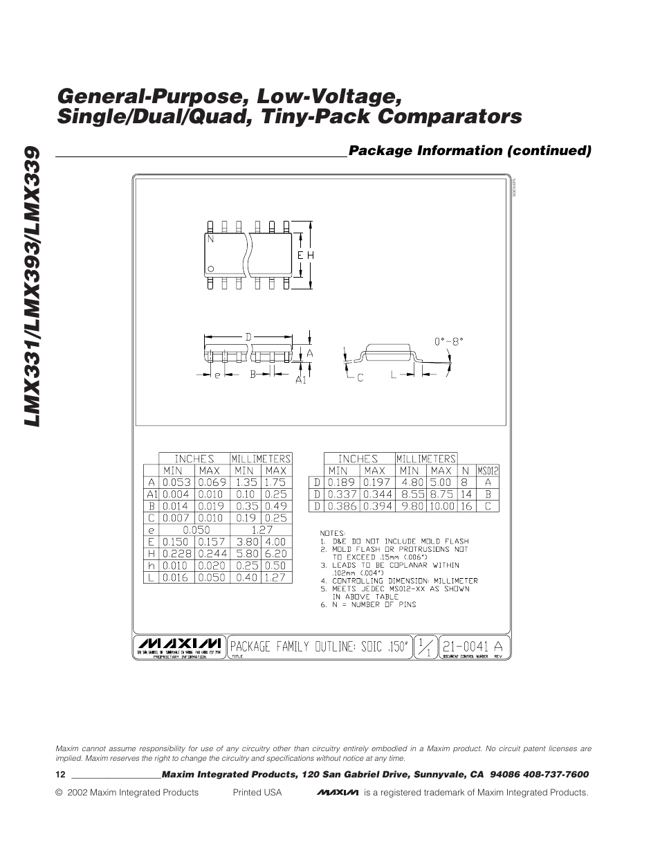 Rainbow Electronics LMX339 User Manual | Page 12 / 12