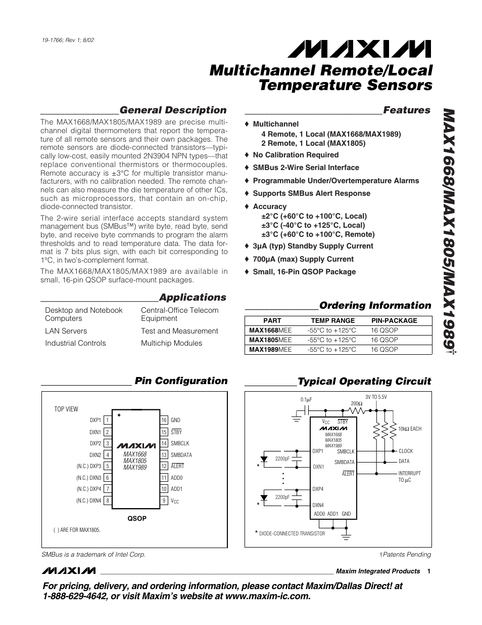 Rainbow Electronics MAX1989 User Manual | 16 pages