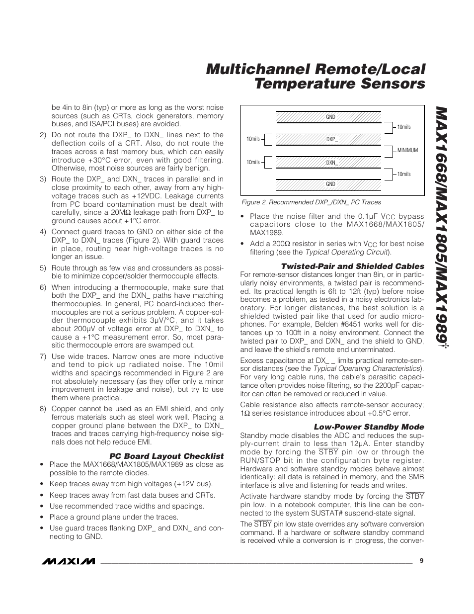 Multichannel remote/local temperature sensors | Rainbow Electronics MAX1989 User Manual | Page 9 / 16