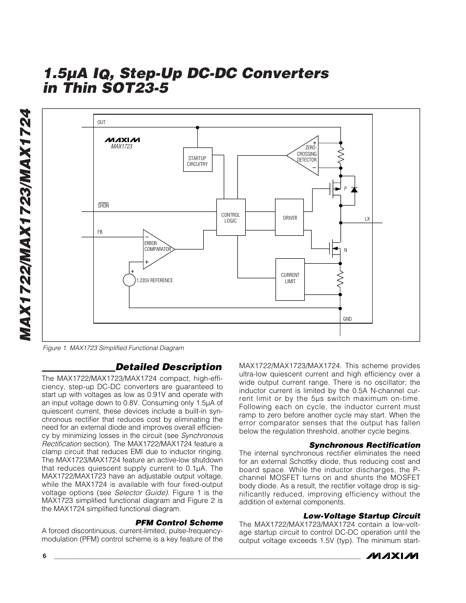 Step-up dc-dc converters in thin sot23-5, Detailed description | Rainbow Electronics MAX1724 User Manual | Page 6 / 12