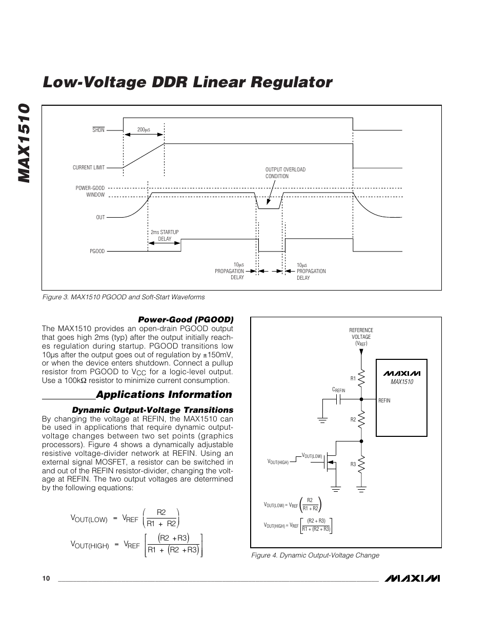 Max1510 low-voltage ddr linear regulator, Applications information | Rainbow Electronics MAX1510 User Manual | Page 10 / 13