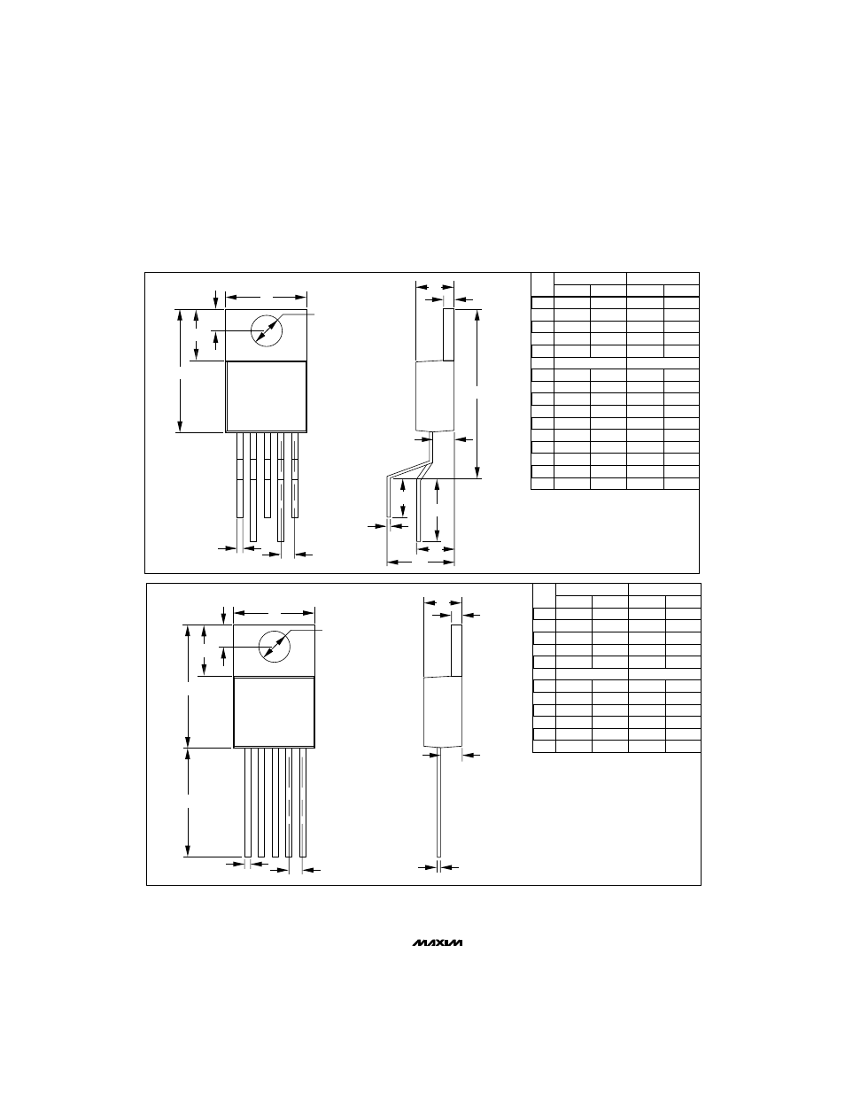 Package information, Pin to-220 (straight lead) package, Pin to-220 (staggered lead) package | Rainbow Electronics MAX729 User Manual | Page 4 / 4