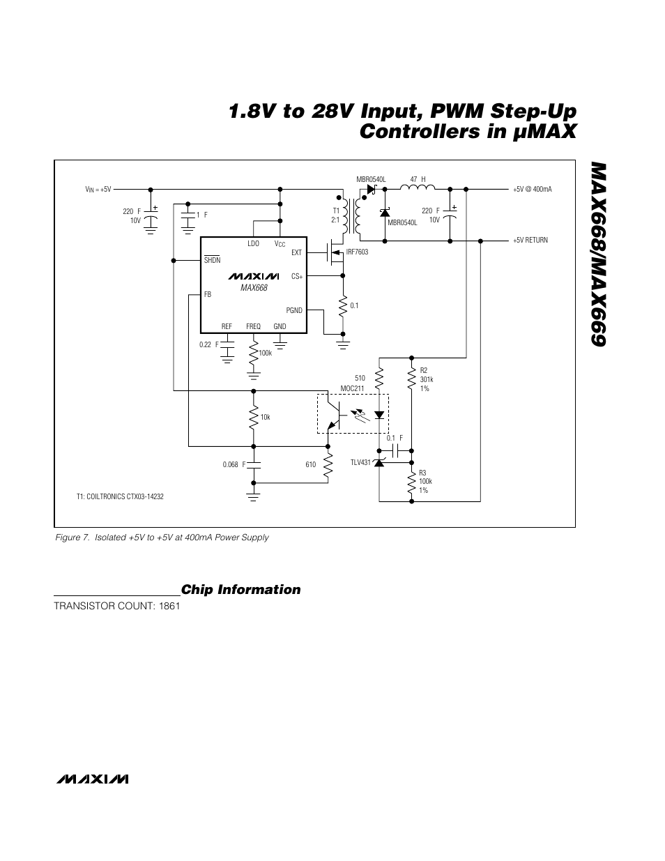 Chip information | Rainbow Electronics MAX669 User Manual | Page 17 / 18
