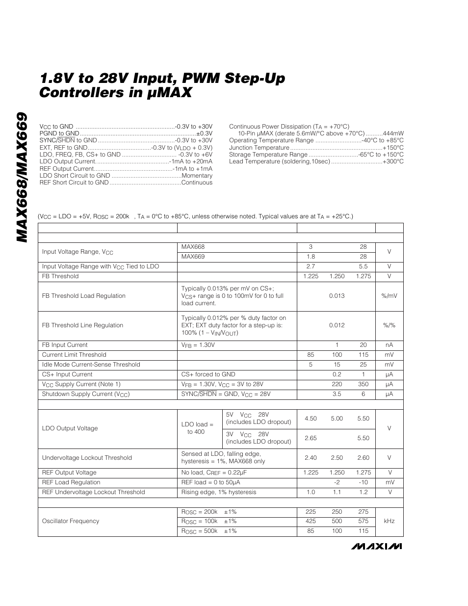 Rainbow Electronics MAX669 User Manual | Page 2 / 18