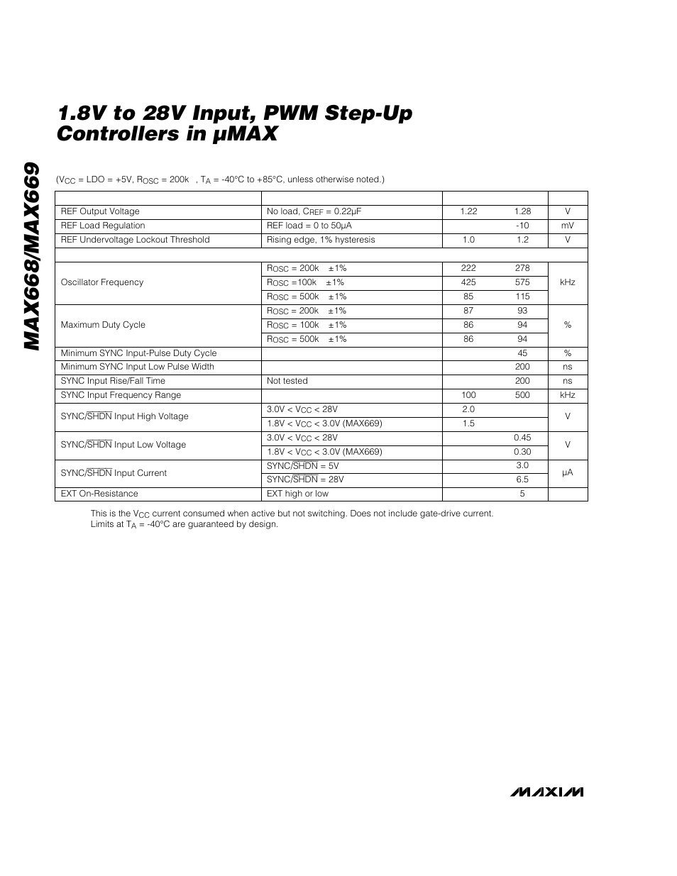 Electrical characteristics (continued) | Rainbow Electronics MAX669 User Manual | Page 4 / 18