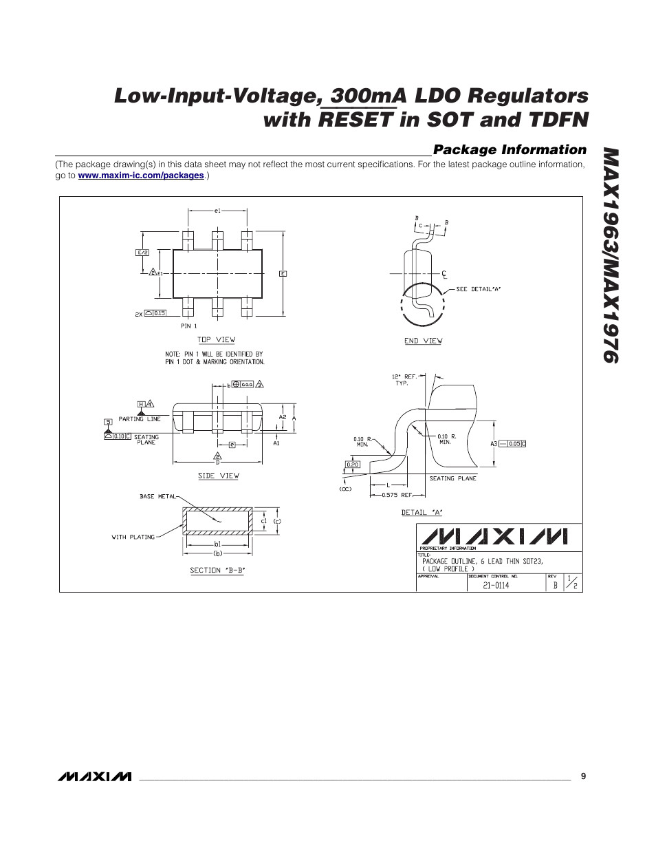 Reset | Rainbow Electronics MAX1976 User Manual | Page 9 / 12