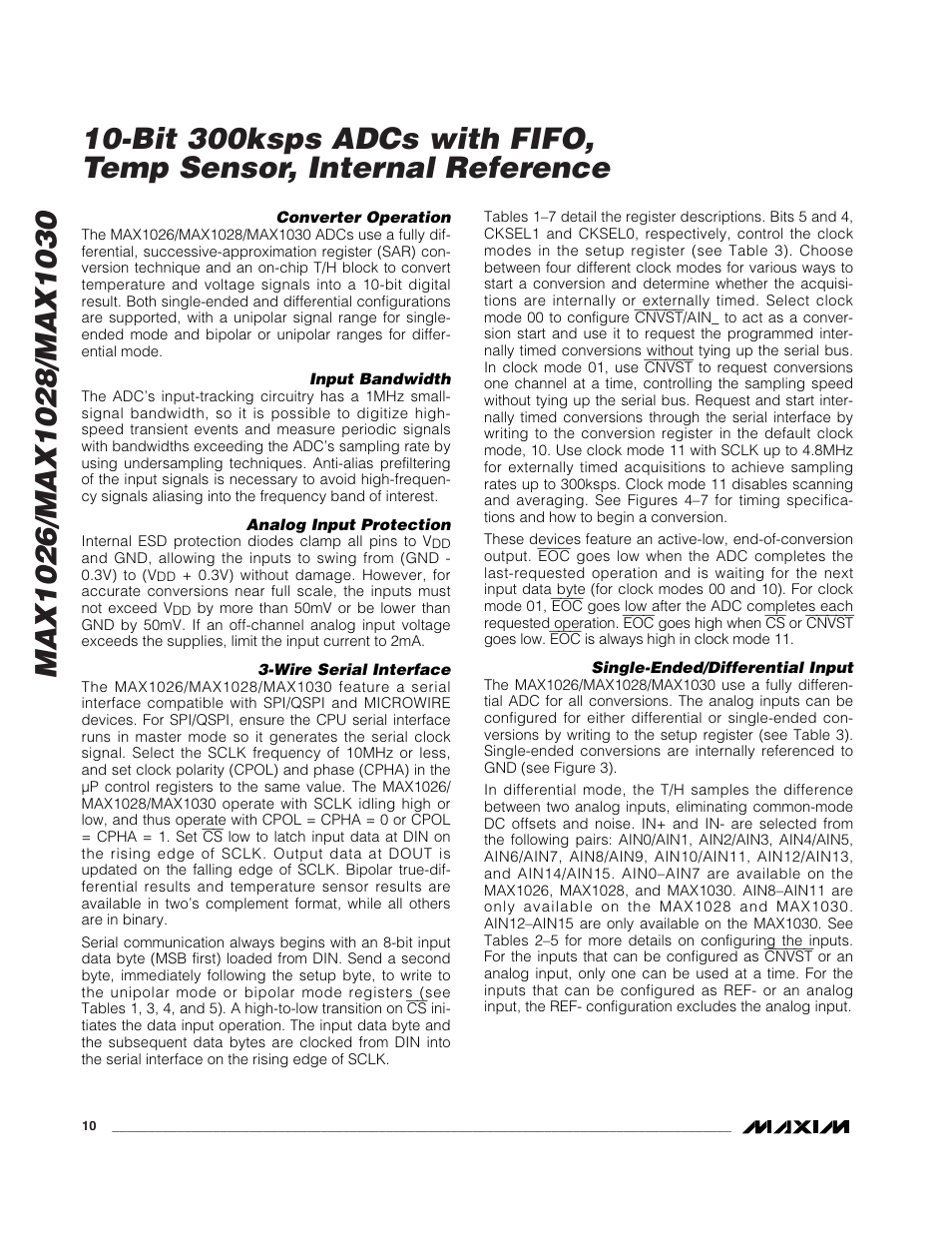 Rainbow Electronics MAX1030 User Manual | Page 10 / 24