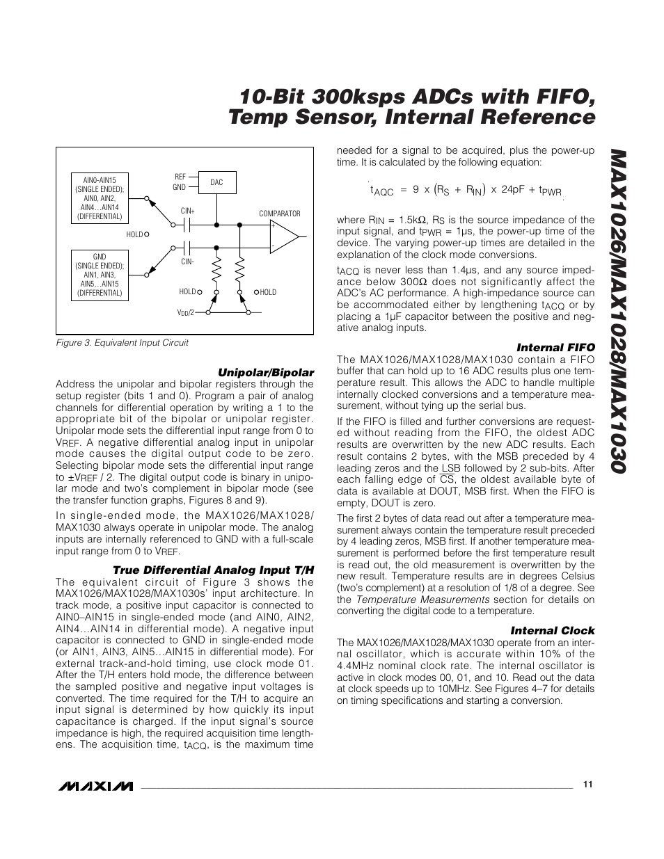 Rainbow Electronics MAX1030 User Manual | Page 11 / 24